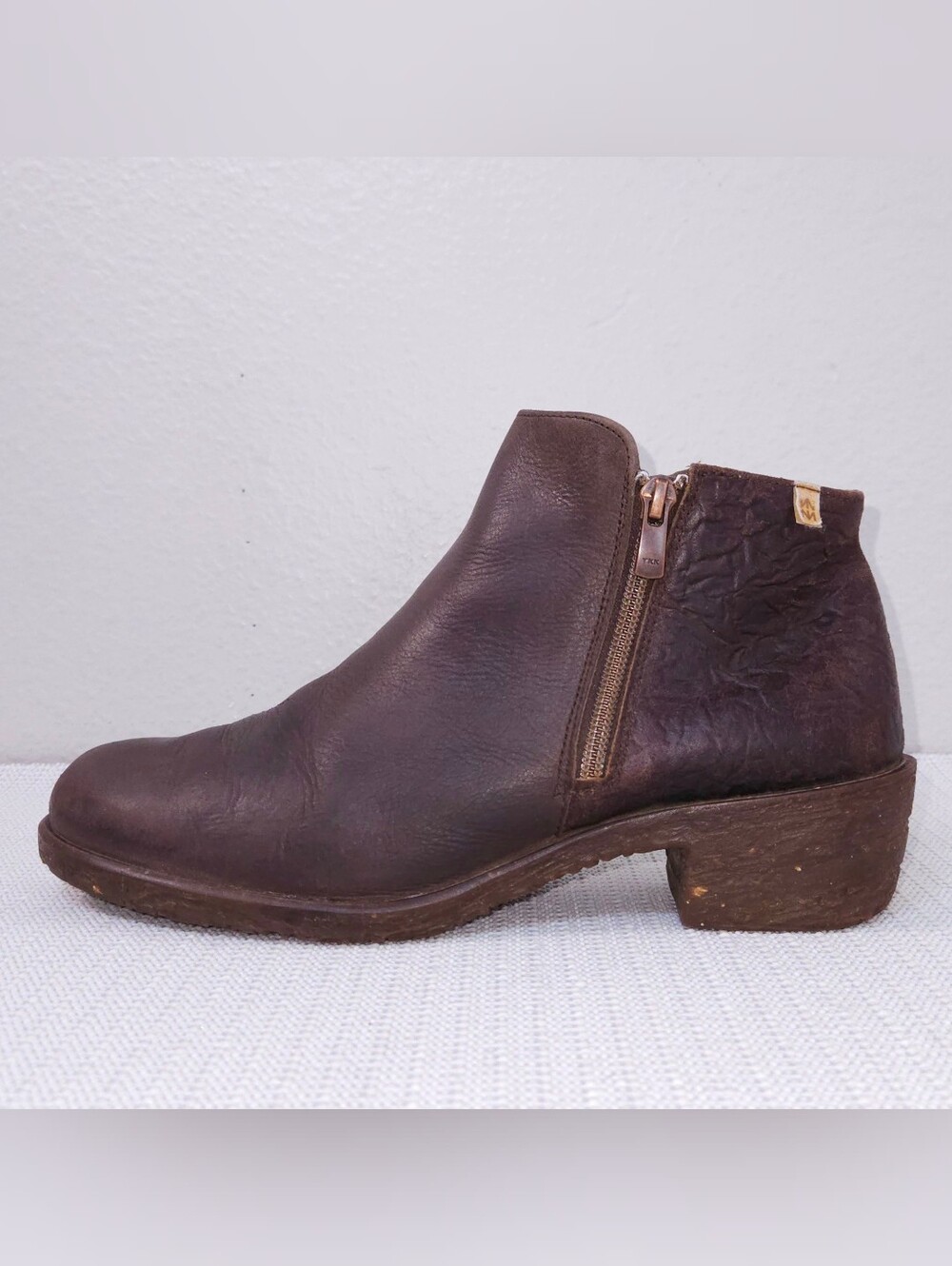 El Naturalista Ankle Boots Quera NC55 Brown Leather Heeled Booties